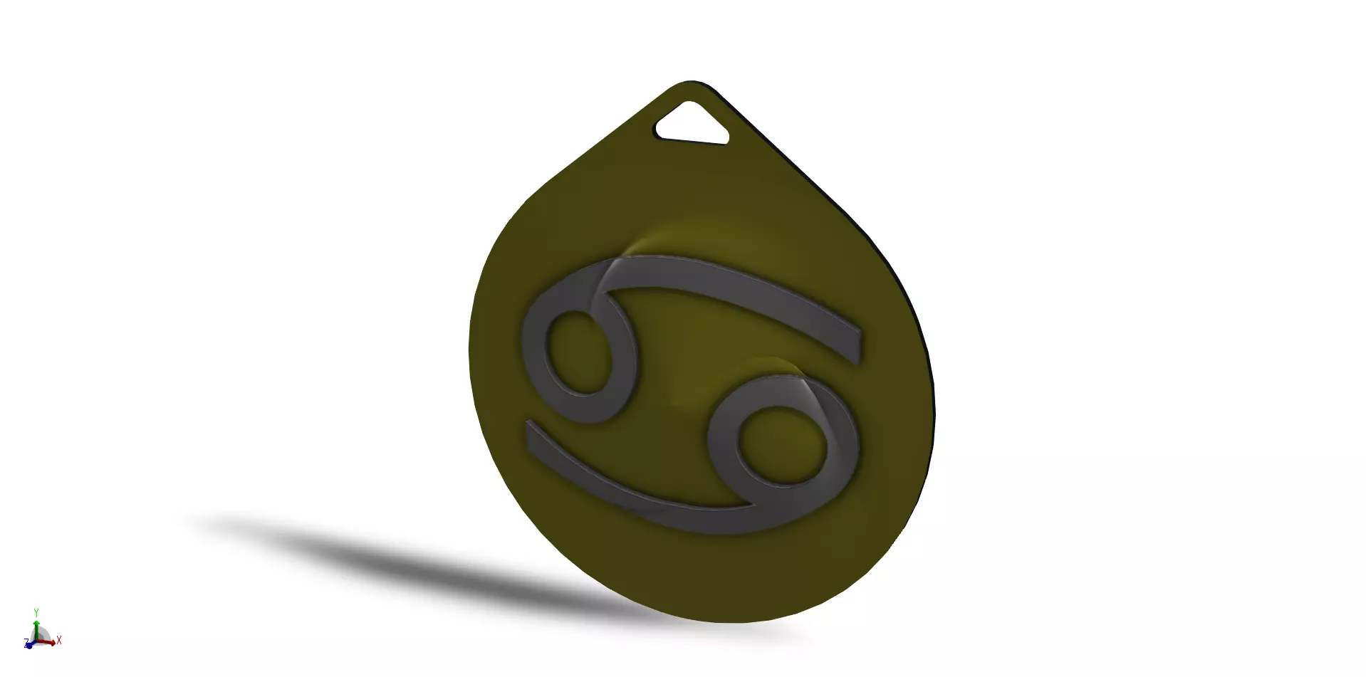 Cancer Pendant 3D print model