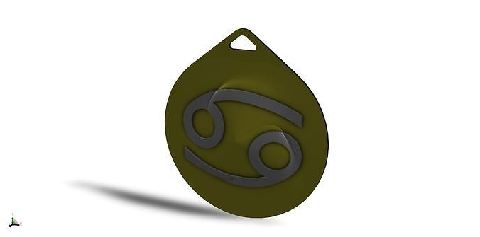 Cancer Pendant 3D print model