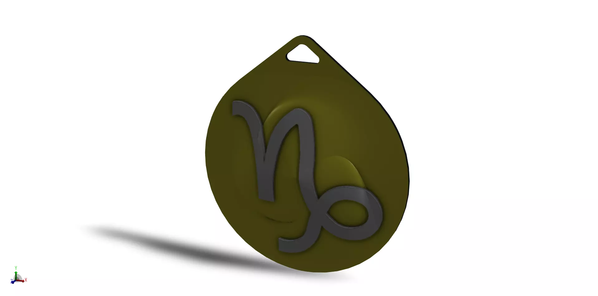 Capricorn Pendant 3D print model