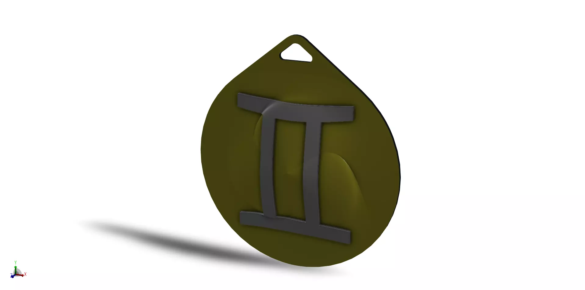 Gemini Pendant 3D print model