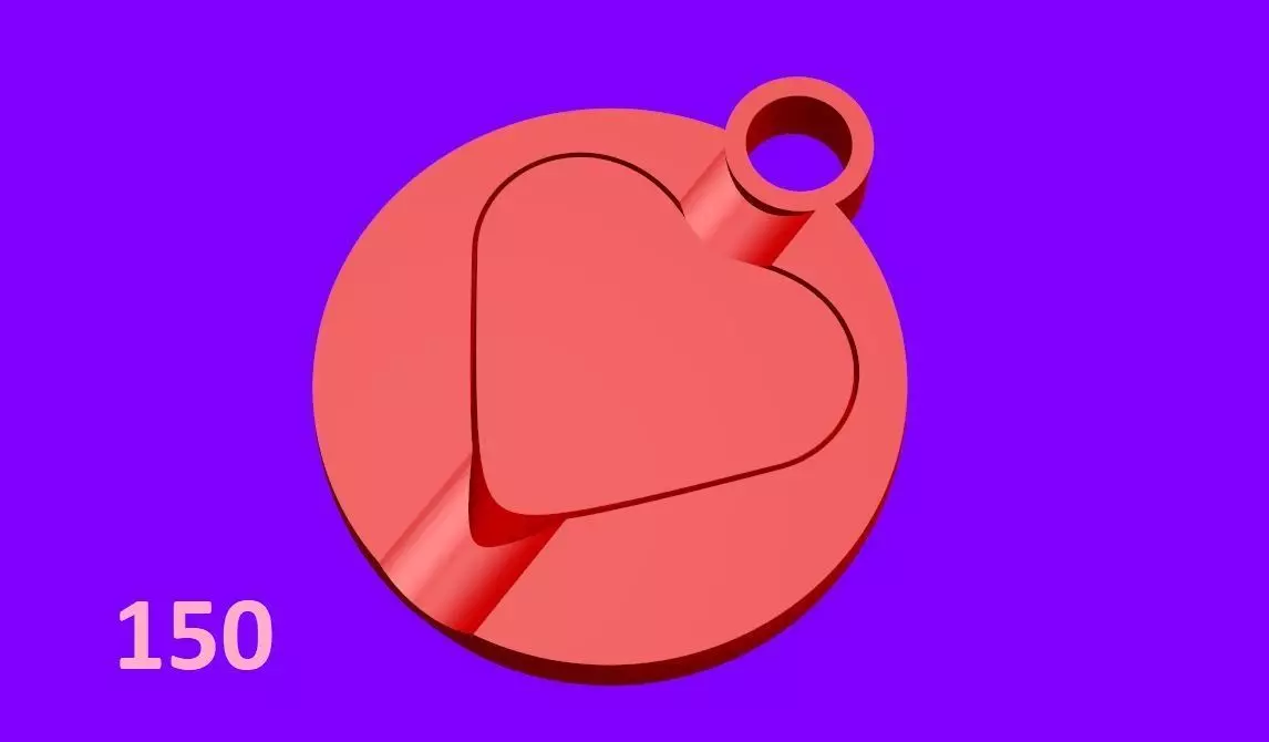 LOVE-P150 heart 3D print model_0