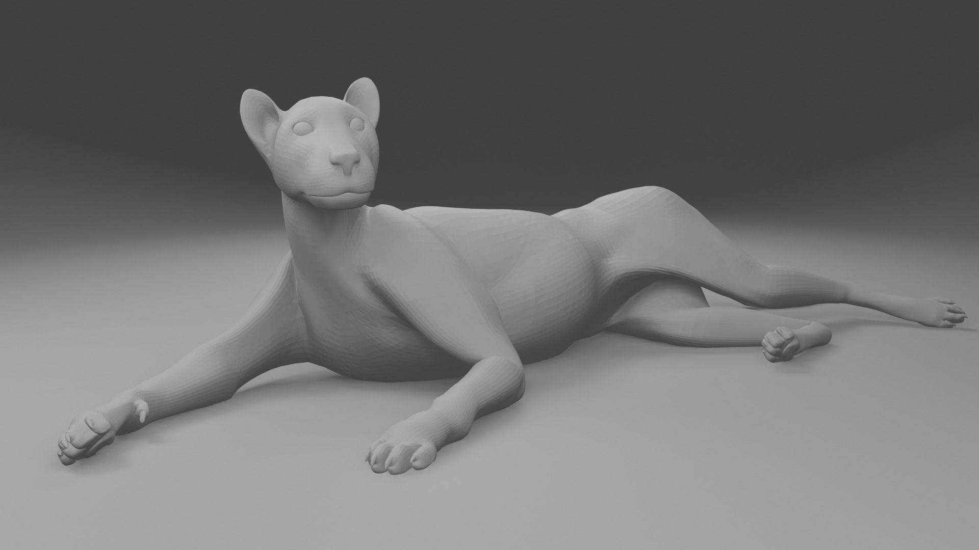 panther rat falling from sky 3D print model_1
