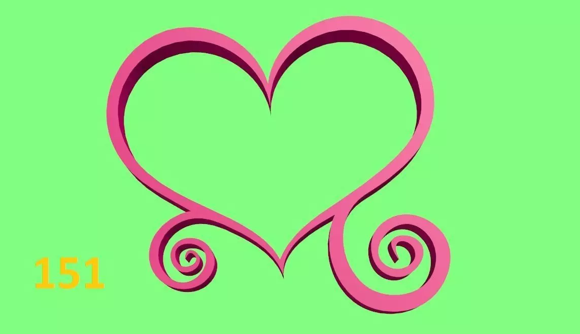 LOVE-P151 heart 3D print model_0