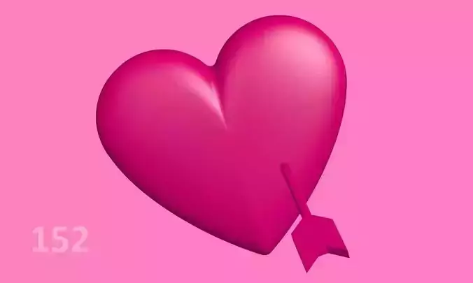 LOVE-P152 heart with arrow in it
