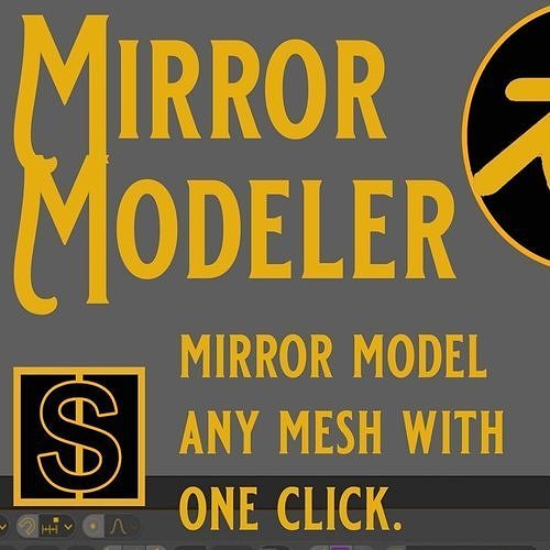 Mirror Modeling addon for Blender 3D model