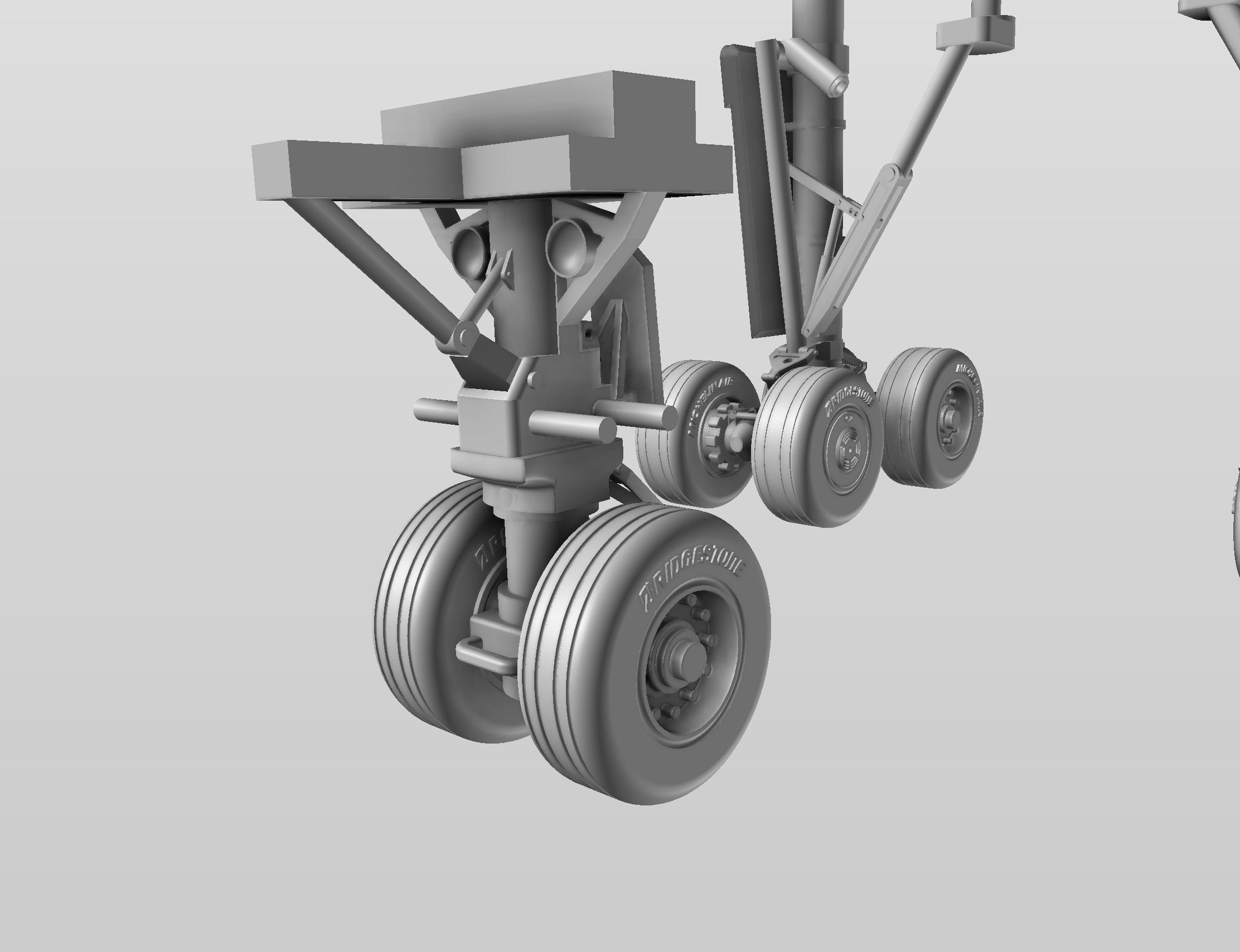 A300B2B4 Landing Gear Set 3D print model_1