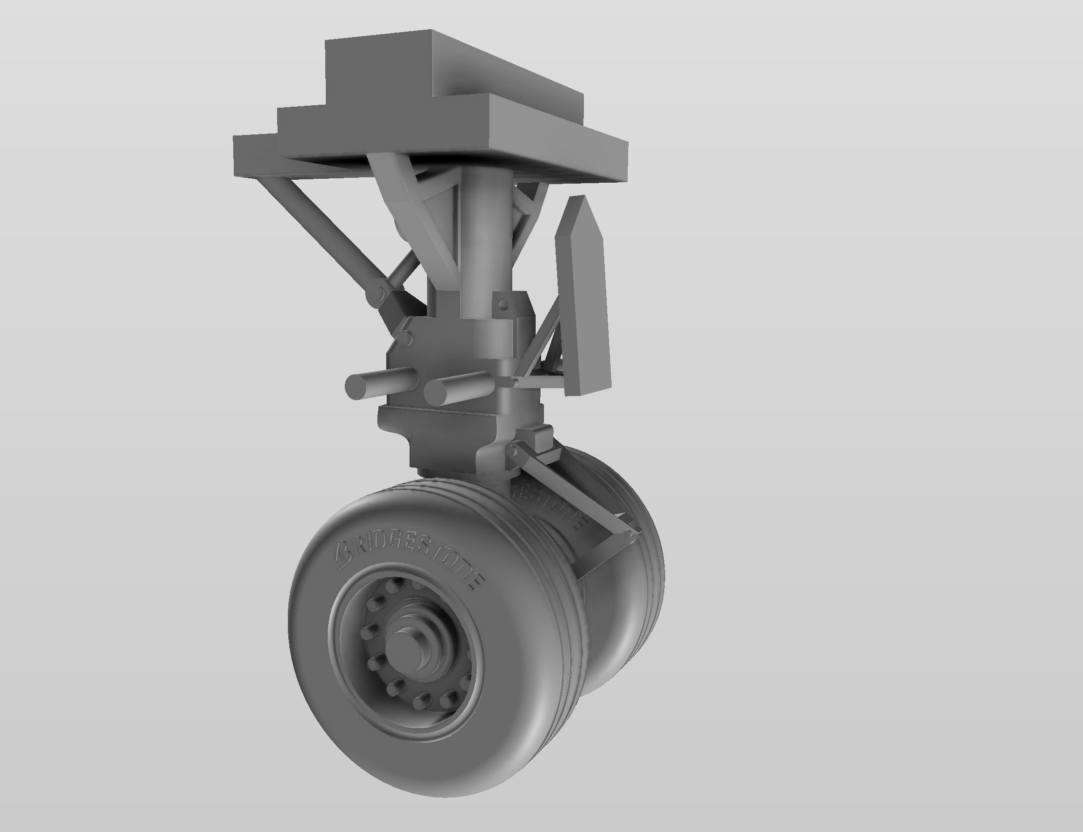 A300B2B4 Landing Gear Set 3D print model_2