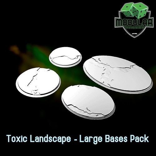 Toxic Landscape - Large Bases Pack 3D print model