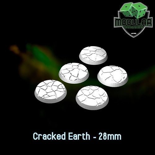 Cracked Earth - 28mm 3D print model