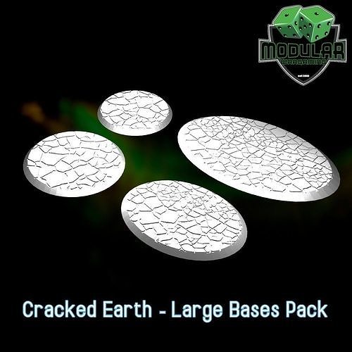 Cracked Earth - Large Bases Pack 3D print model