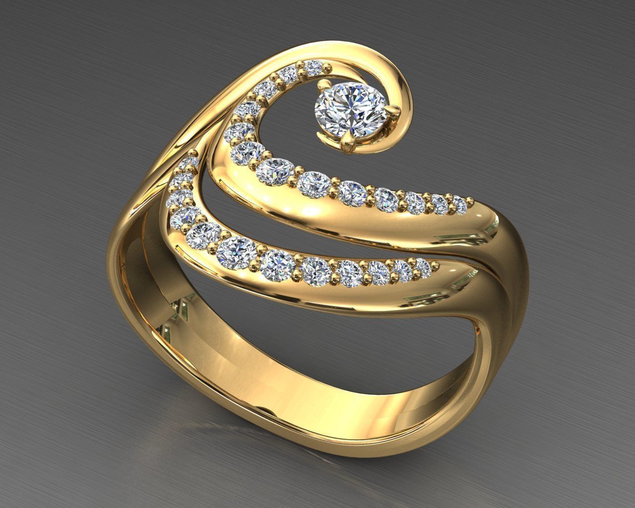 Diamond Ring Wave 3D print model_15