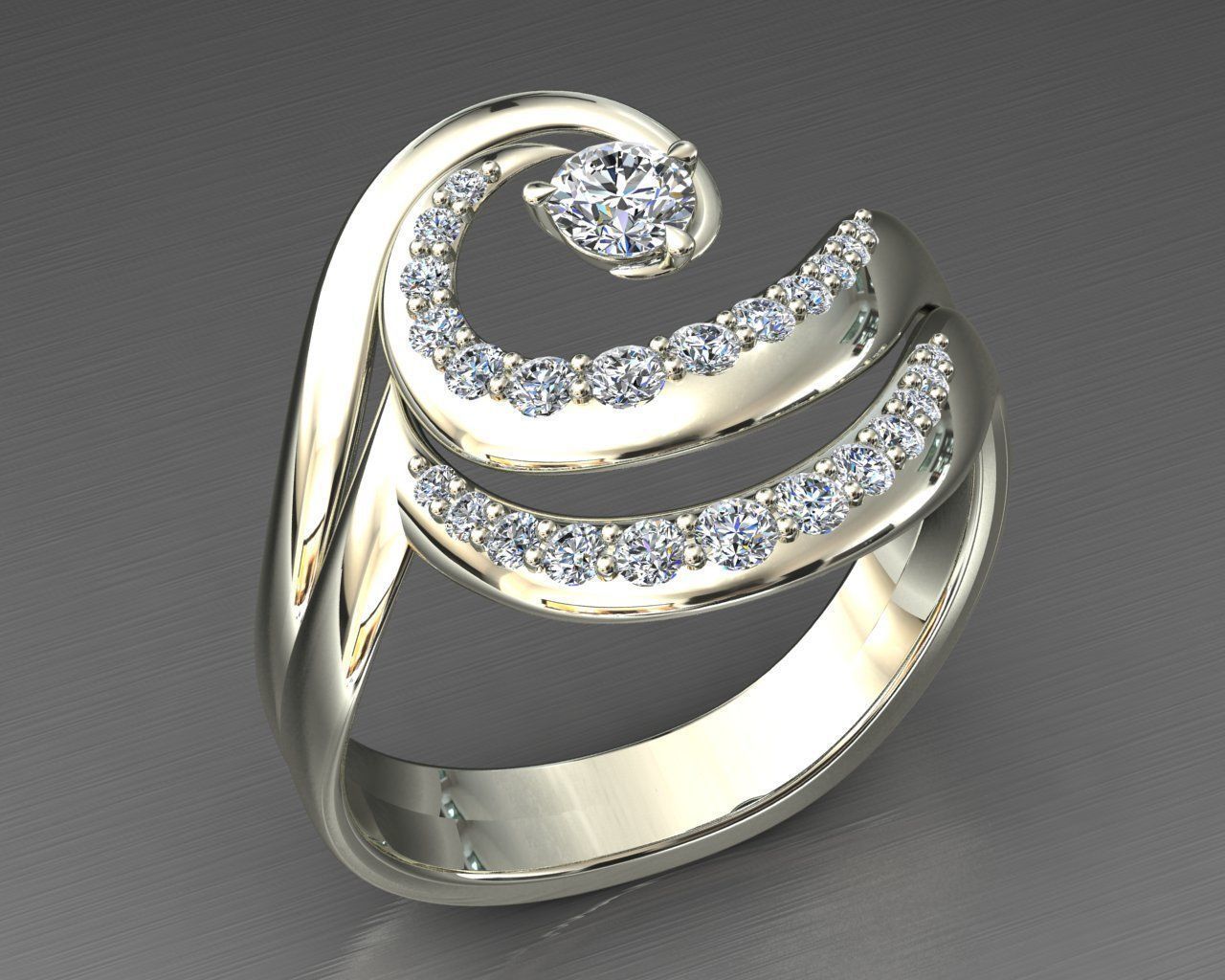 Diamond Ring Wave 3D print model_17