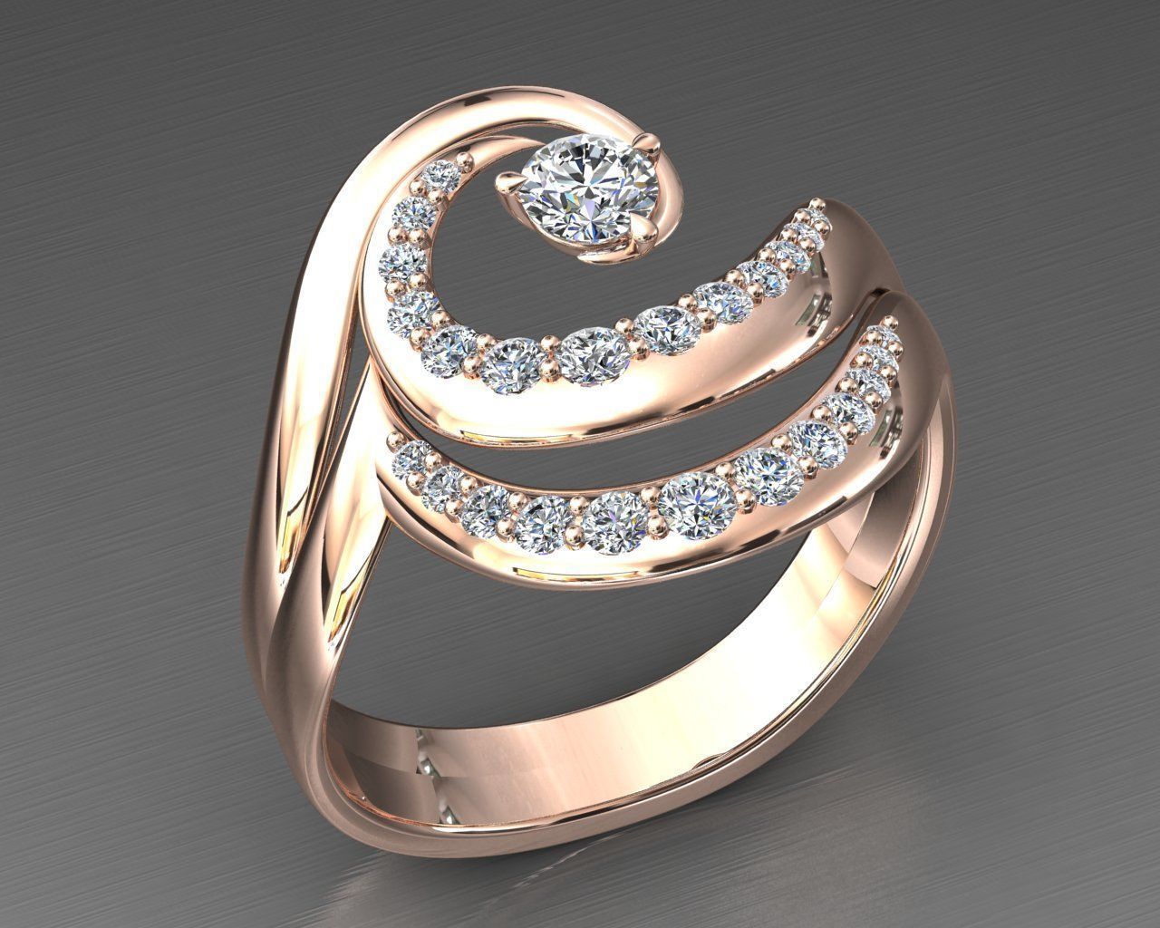 Diamond Ring Wave 3D print model_5