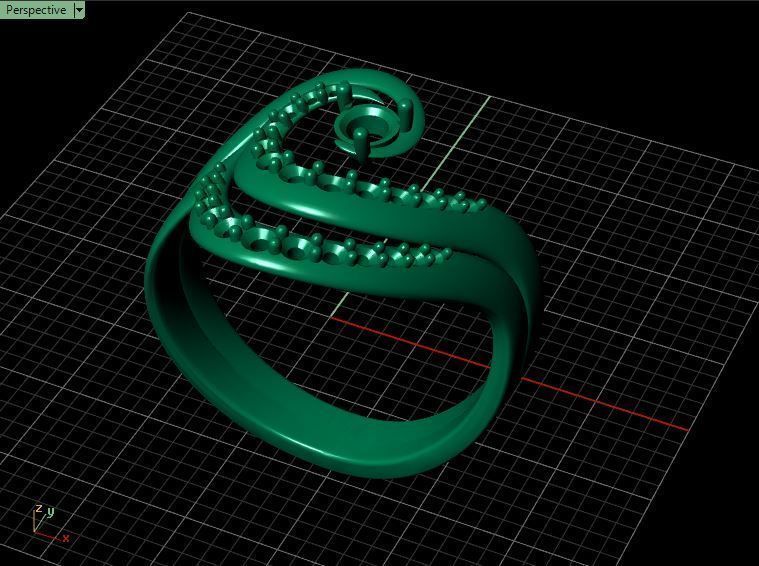 Diamond Ring Wave 3D print model_8