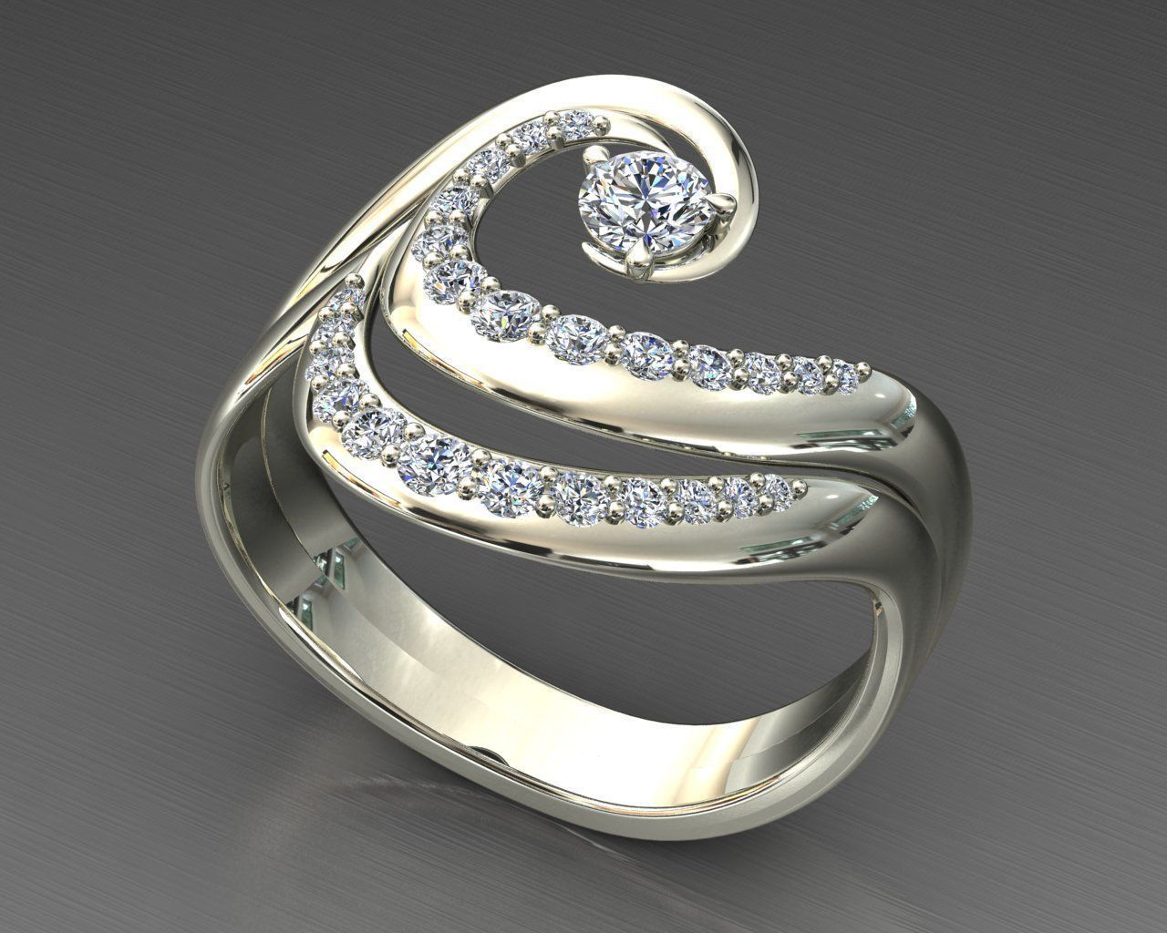 Diamond Ring Wave 3D print model_2