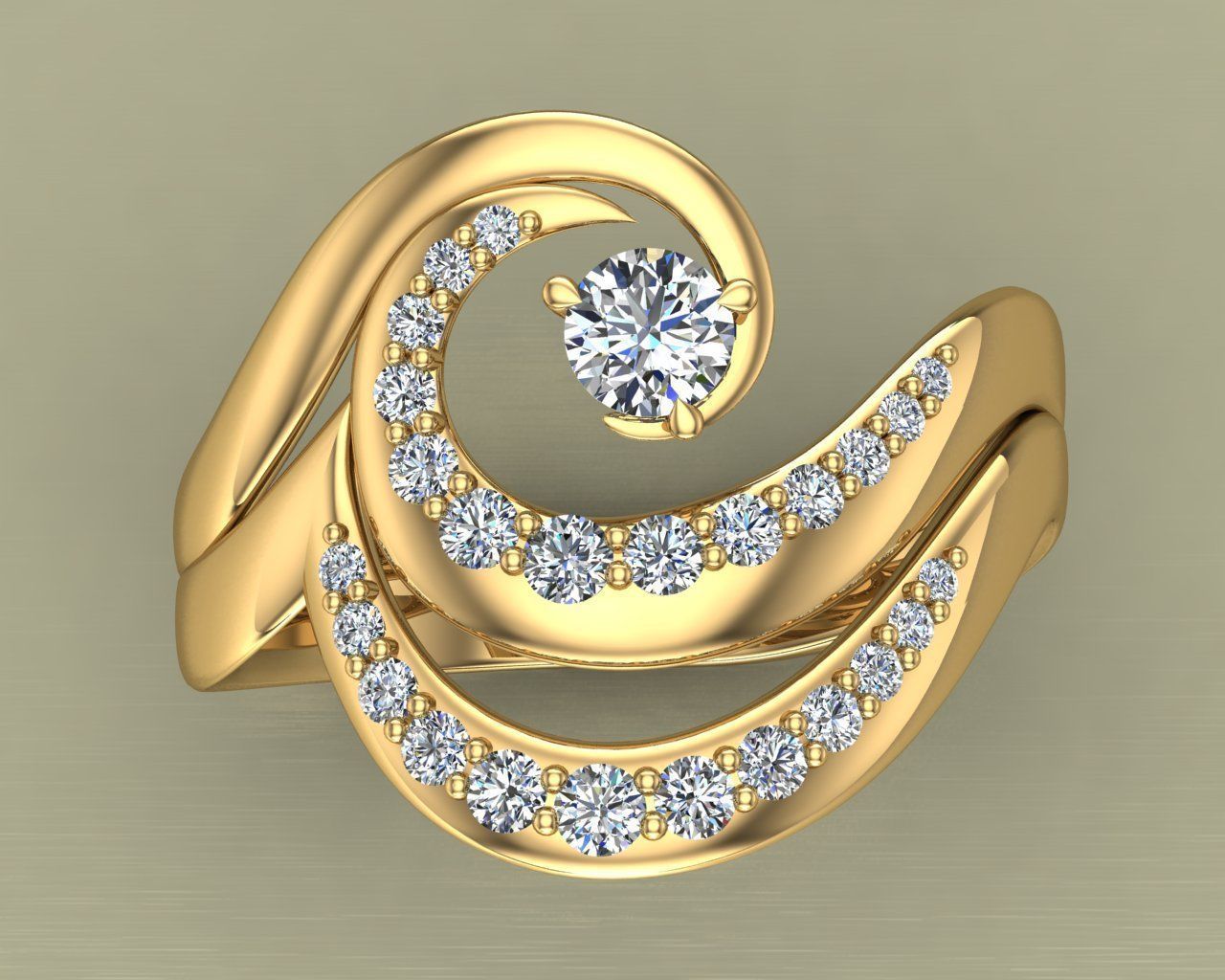 Diamond Ring Wave 3D print model_1