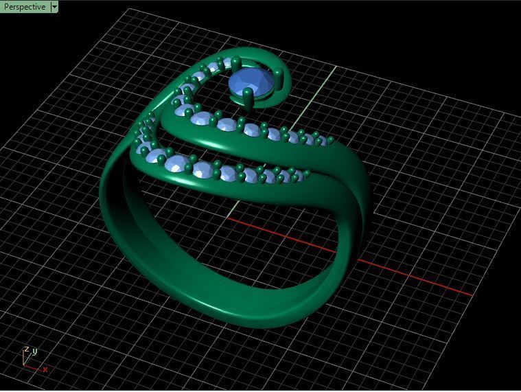 Diamond Ring Wave 3D print model_7