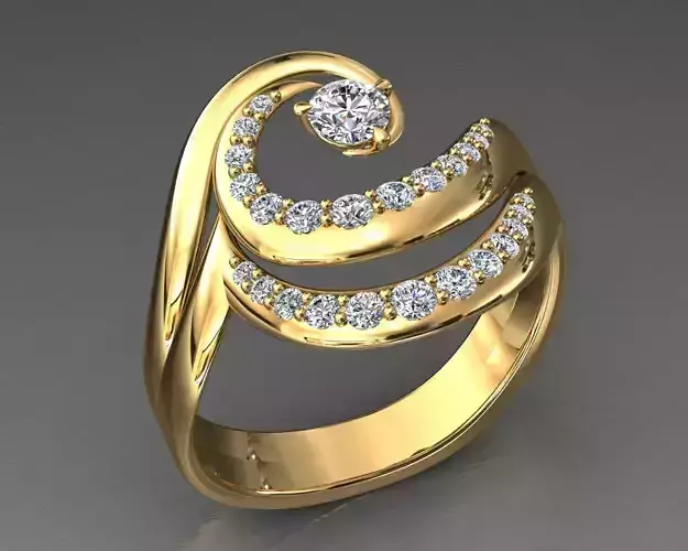 Diamond Ring Wave 3D print model