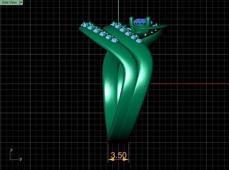 Diamond Ring Wave 3D print model_11