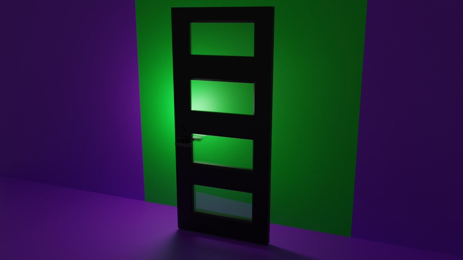 Modern Door 3D model_1