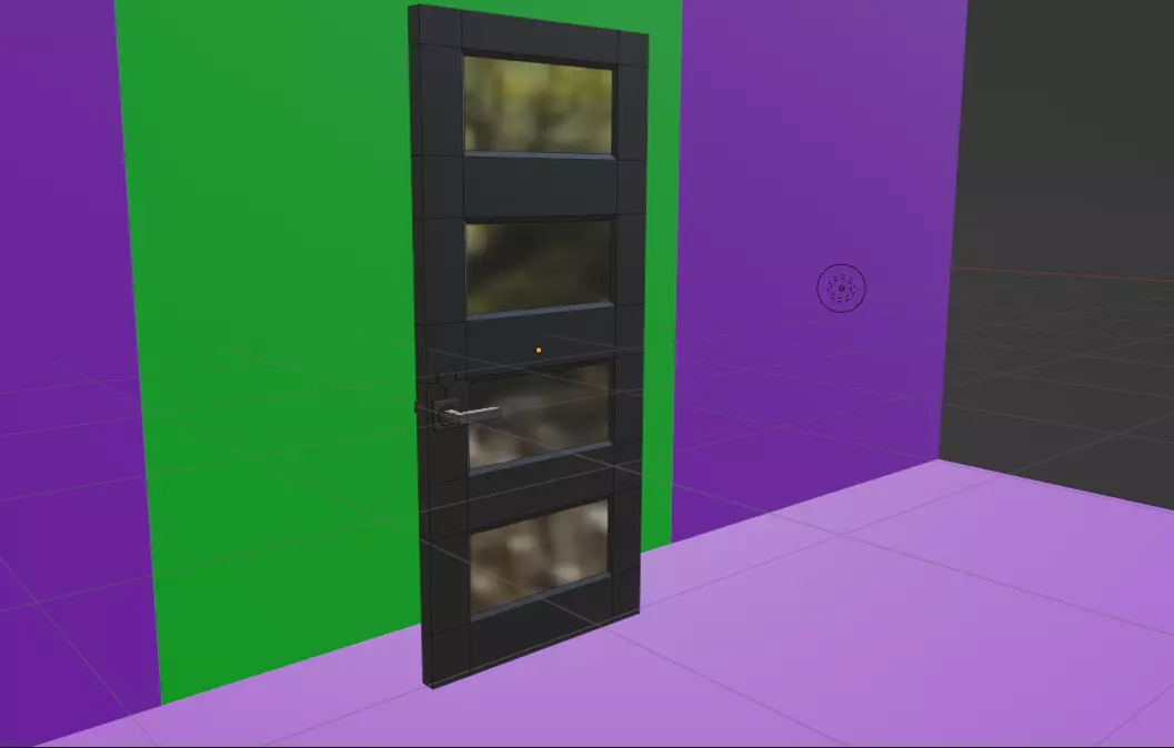 Modern Door 3D model_0