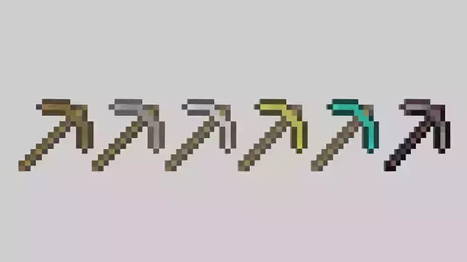 Minecraft Pickaxes FREE Free low-poly 3D model
