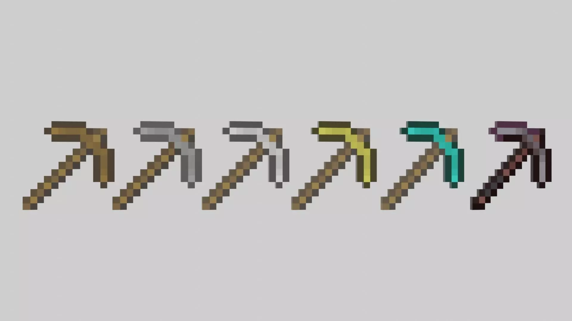 Minecraft Pickaxes FREE Free low-poly 3D model_0
