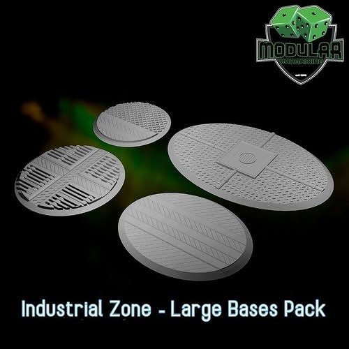 Industrial Zone - Large Bases Pack 3D print model