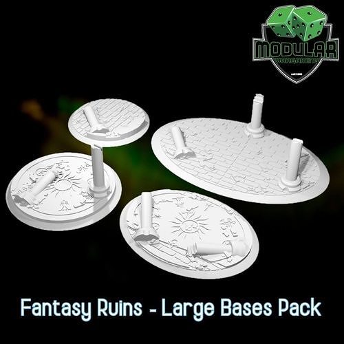 Fantasy Ruins - Large Bases Pack 3D print model