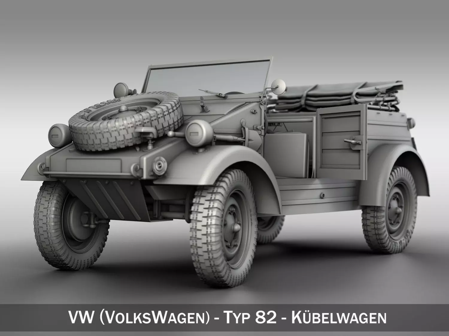 Volkswagen Typ 82 - Kuebelwagen 3D model_0