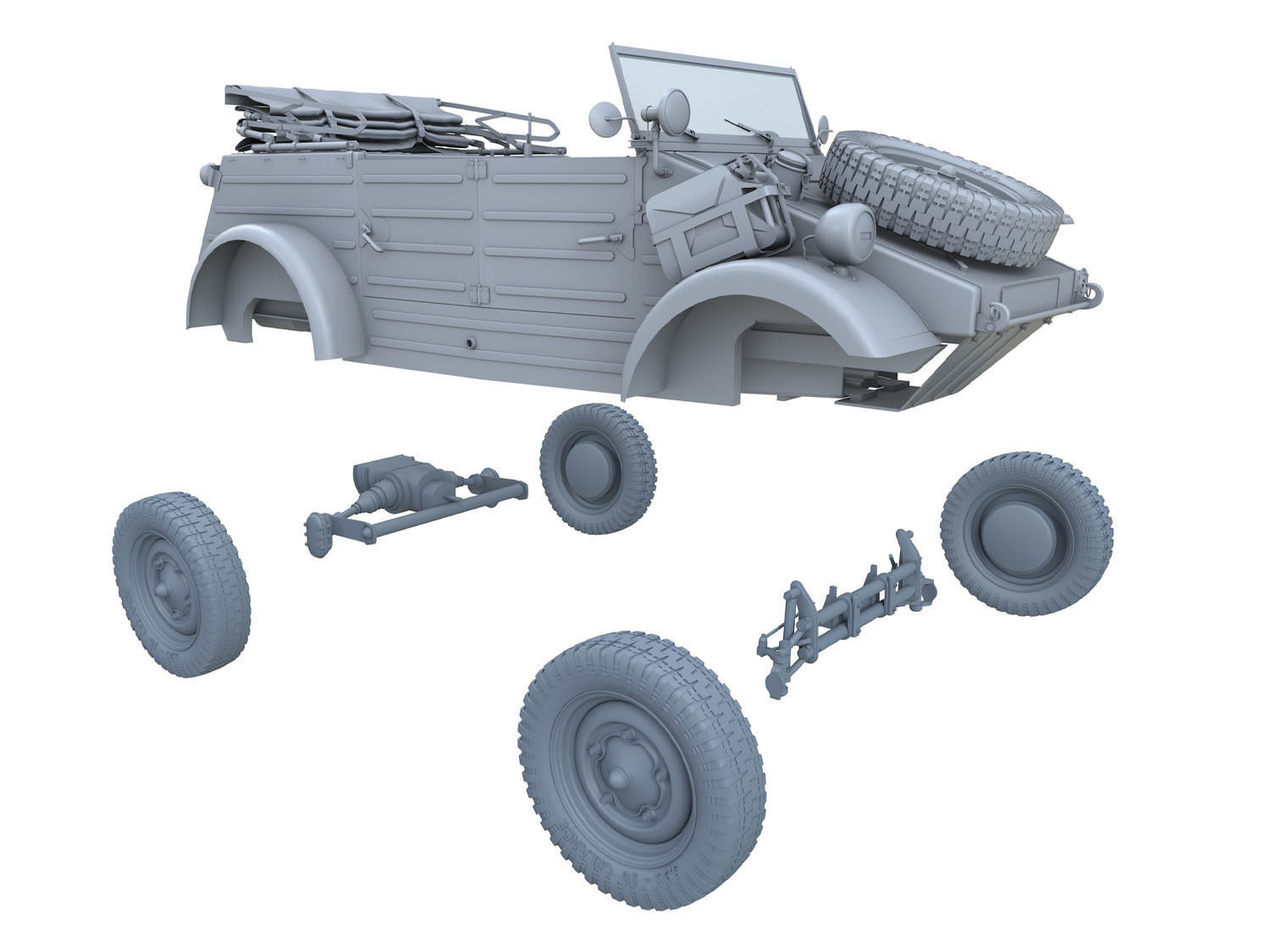 Volkswagen Typ 82 - Kuebelwagen 3D model_15
