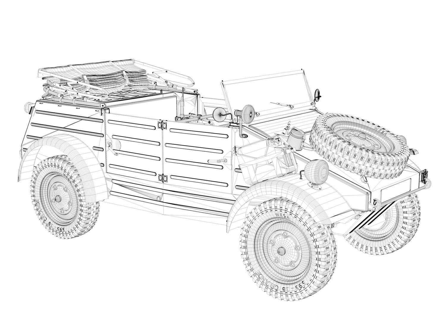 Volkswagen Typ 82 - Kuebelwagen 3D model_18