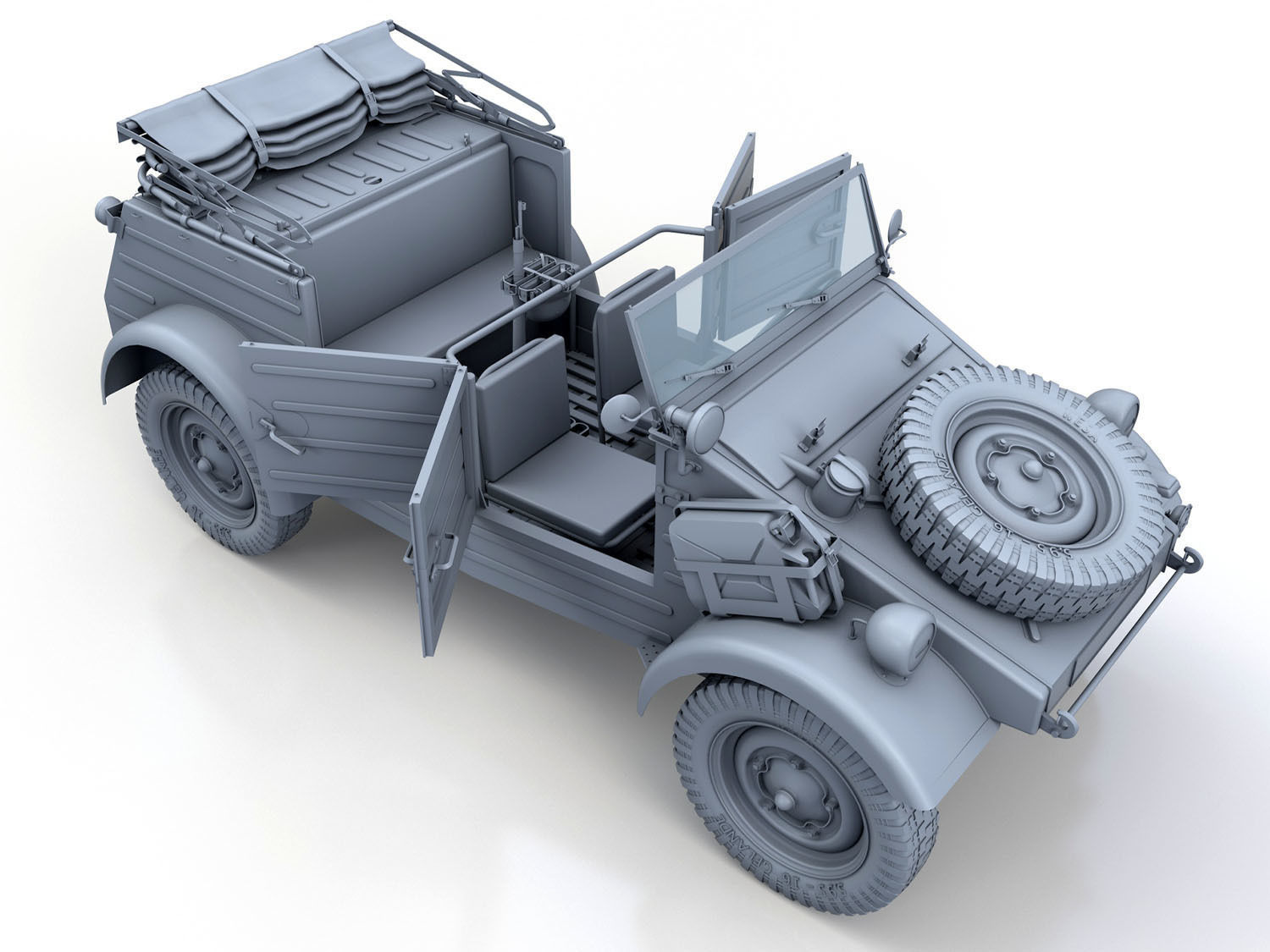 Volkswagen Typ 82 - Kuebelwagen 3D model_9