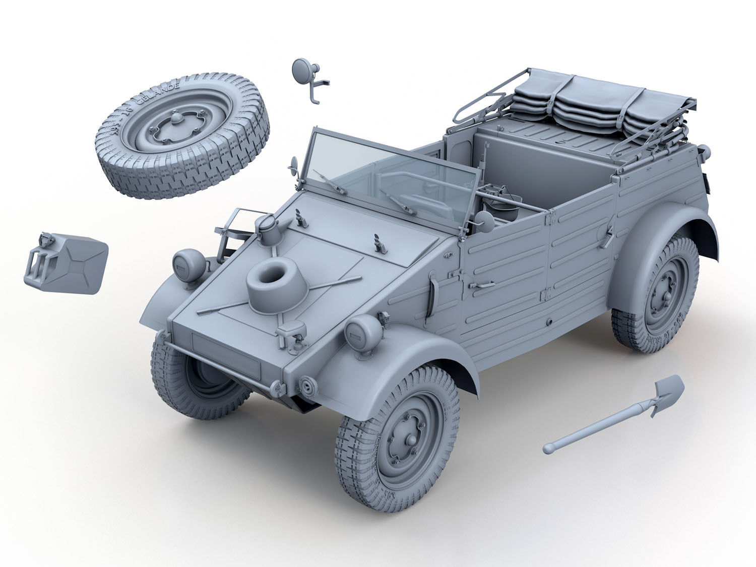 Volkswagen Typ 82 - Kuebelwagen 3D model_13