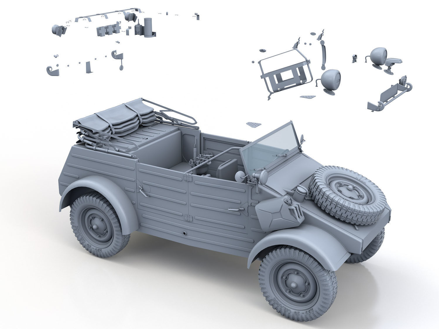 Volkswagen Typ 82 - Kuebelwagen 3D model_17