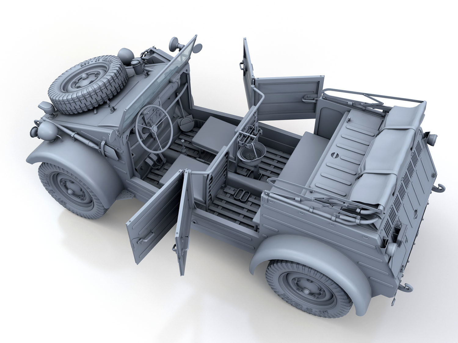 Volkswagen Typ 82 - Kuebelwagen 3D model_8