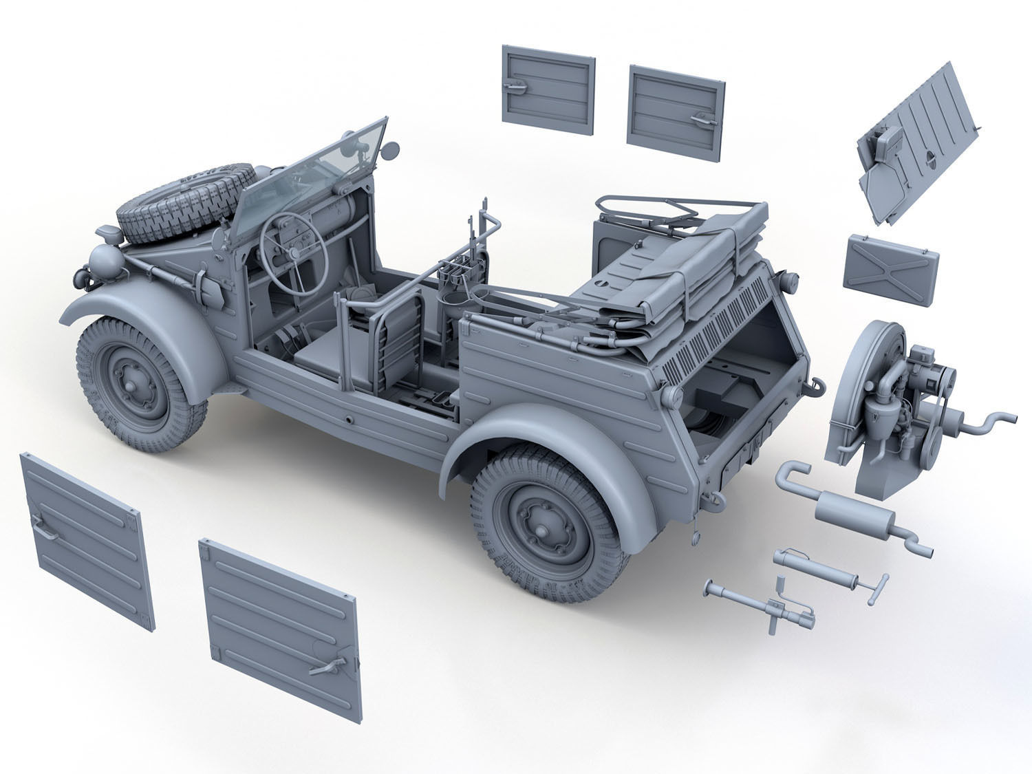 Volkswagen Typ 82 - Kuebelwagen 3D model_16