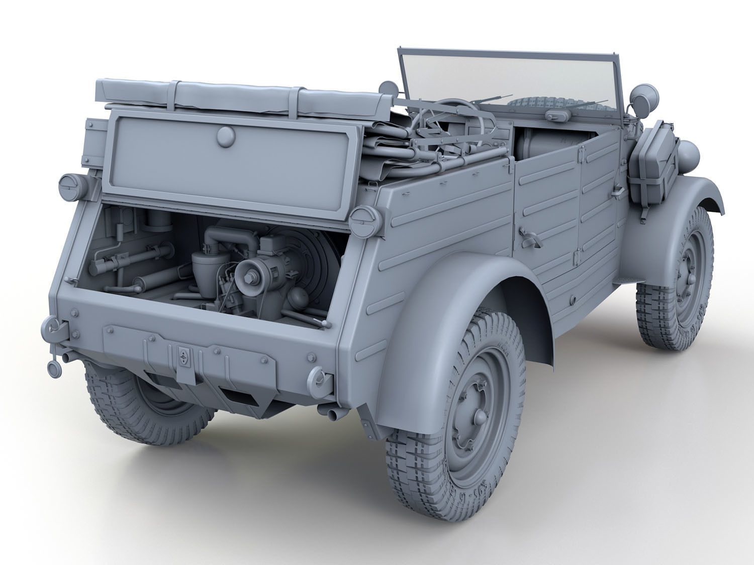 Volkswagen Typ 82 - Kuebelwagen 3D model_11