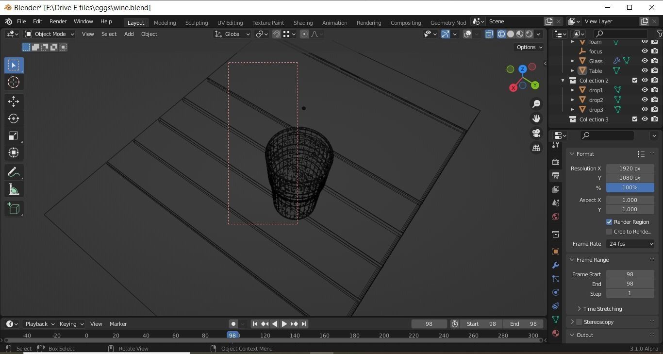 Realistic Beer in glass on wooden table Free 3D model_8