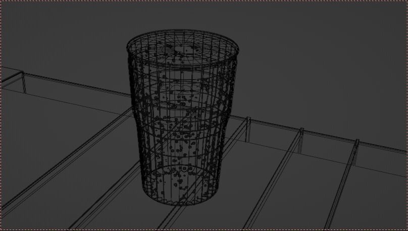 Realistic Beer in glass on wooden table Free 3D model_4