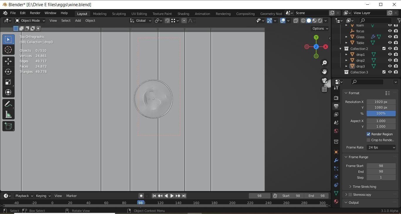 Realistic Beer in glass on wooden table Free 3D model_7
