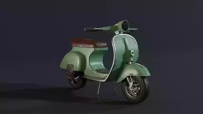 Retro Scooter Bike 3D model