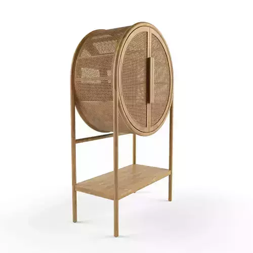 West Natural Cane Bar Cabinet by Leanne Ford