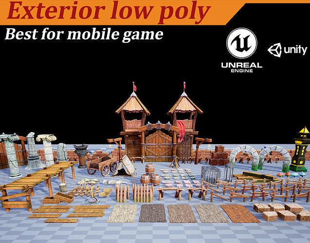 Environment Pack Low-poly 3D model