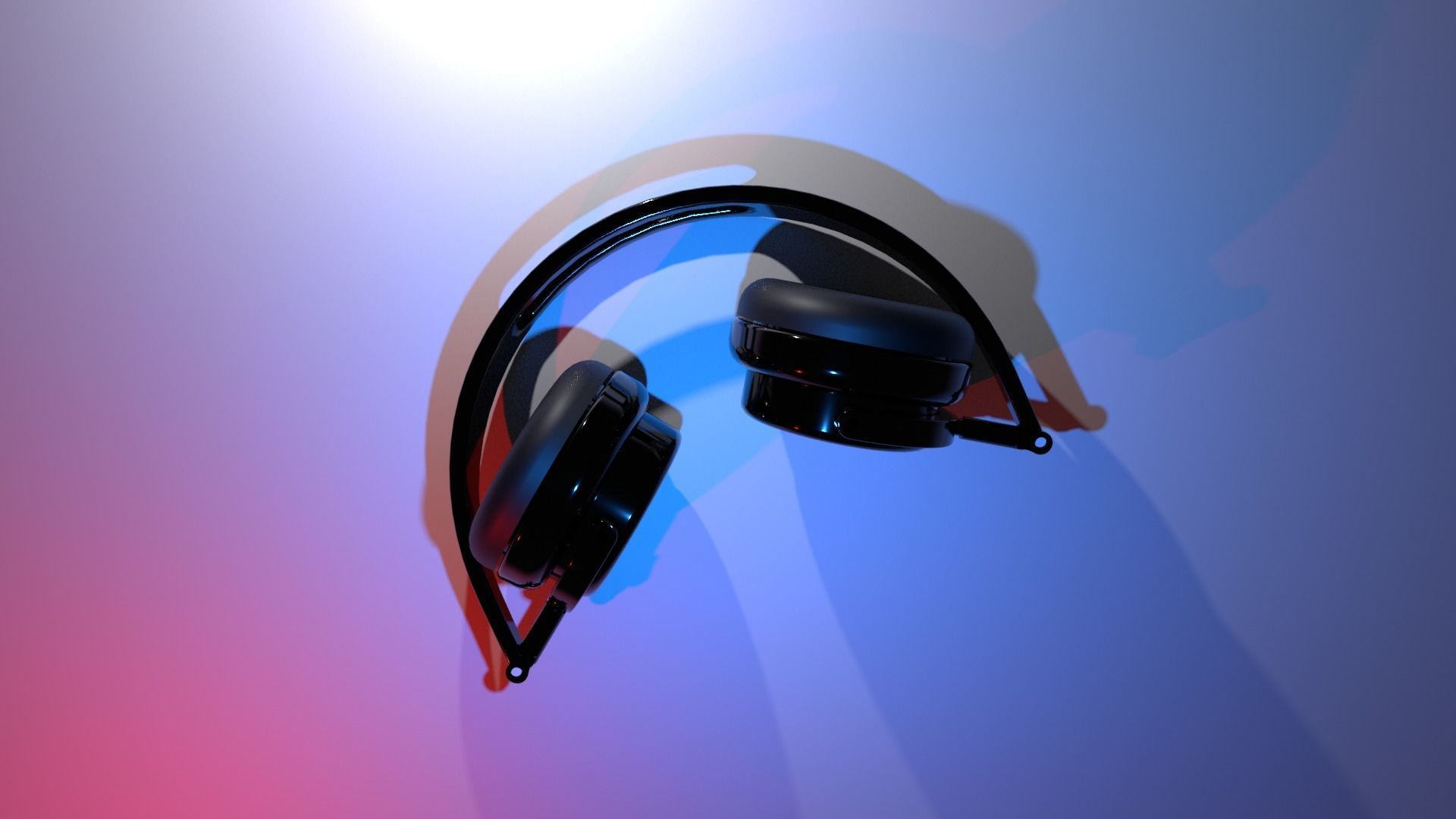 Headphone 3D Model pair of headphones 3D model_2