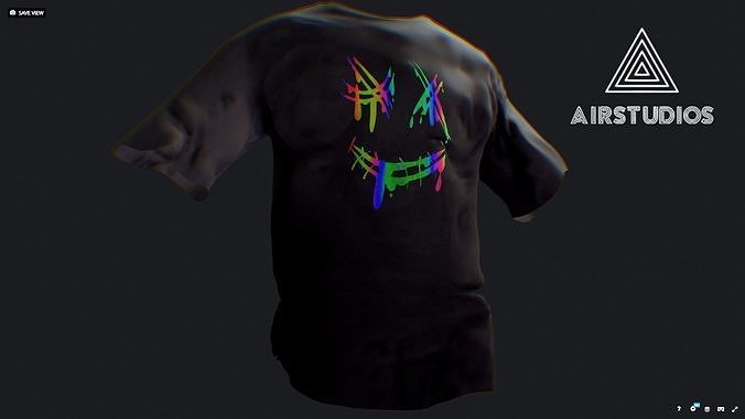 T-Shirt With Print 3D model