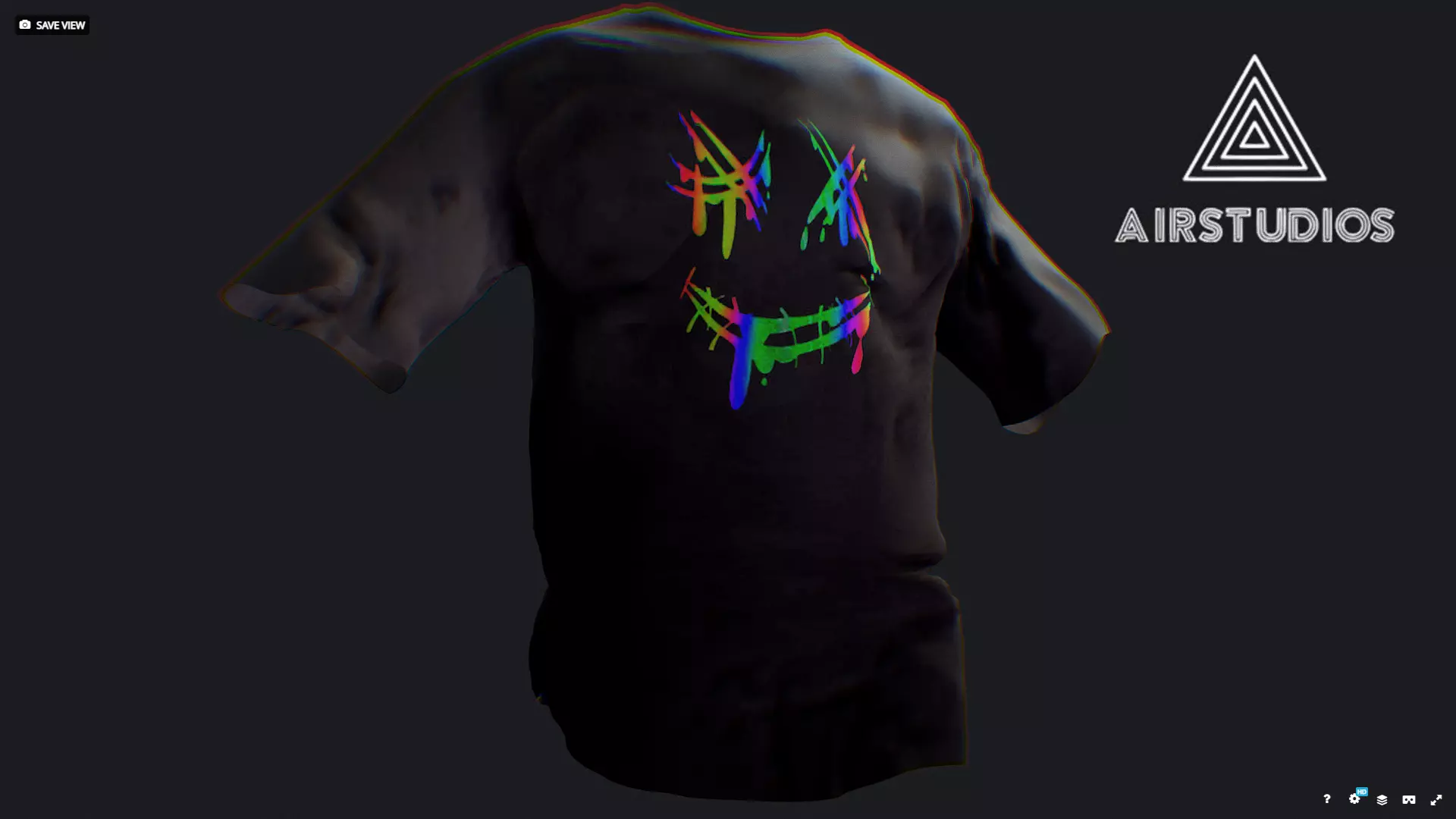 T-Shirt With Print 3D model_0