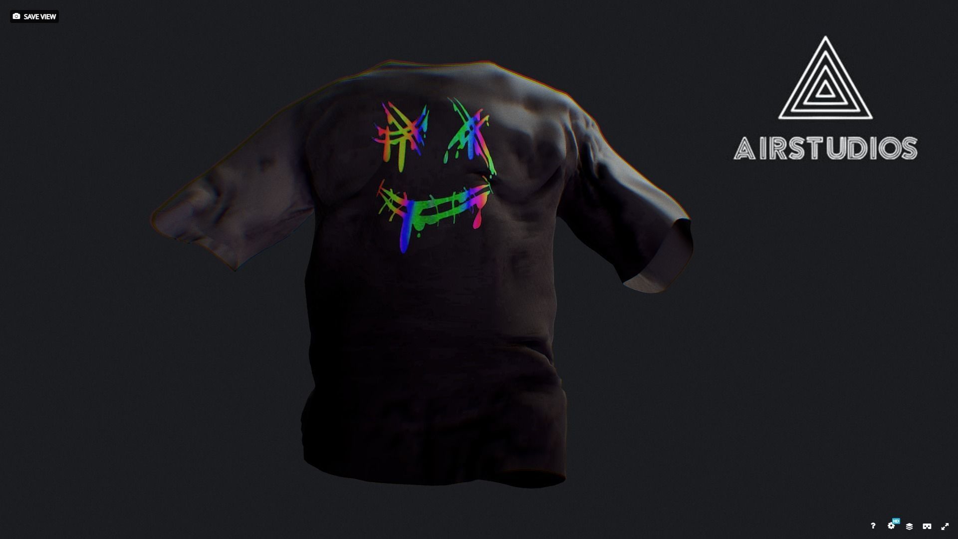 T-Shirt With Print 3D model_3