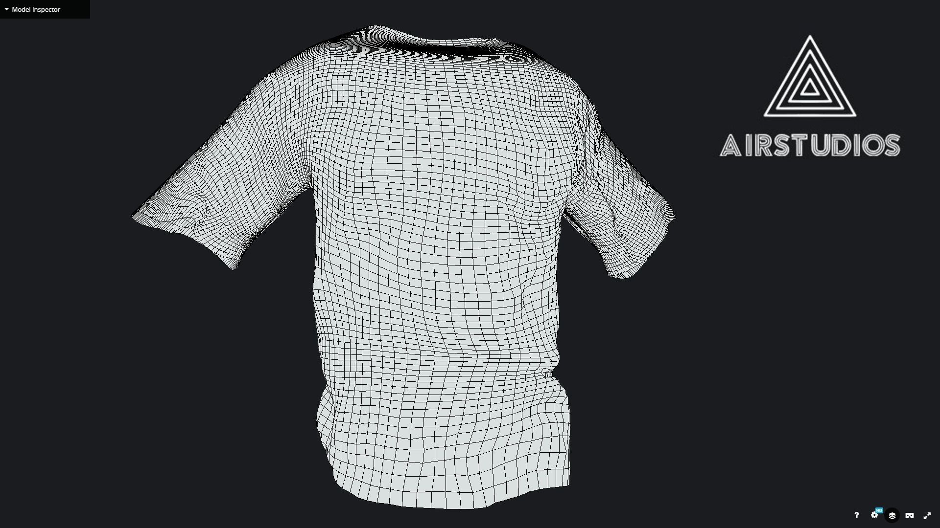 T-Shirt With Print 3D model_4