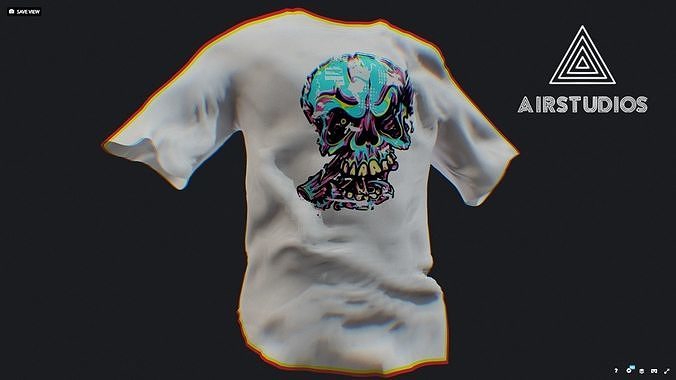 T-Shirt With Print 3D model